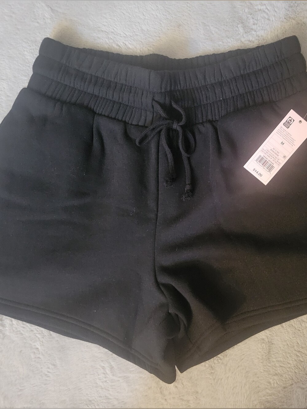 wild fable Black Elastic Waist Drawstring Athletic Shorts